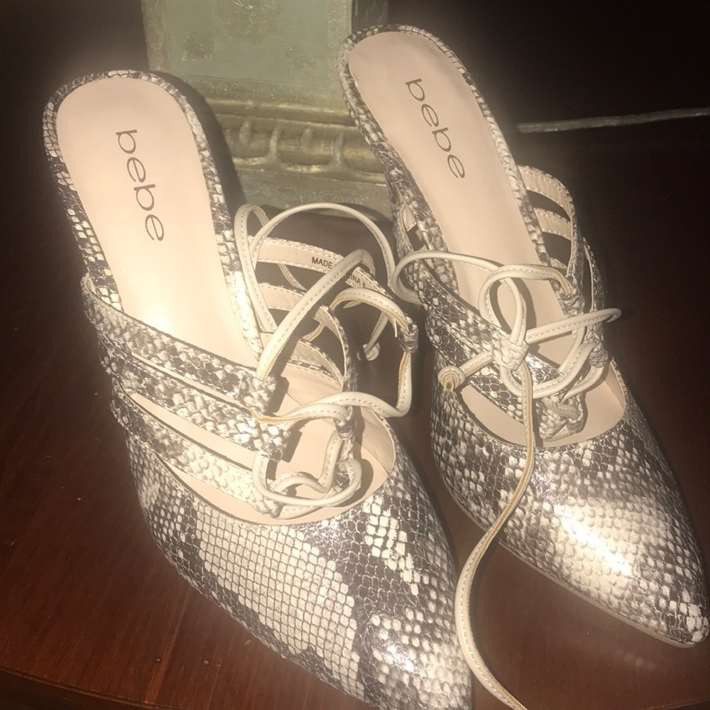 Bebe leather heels